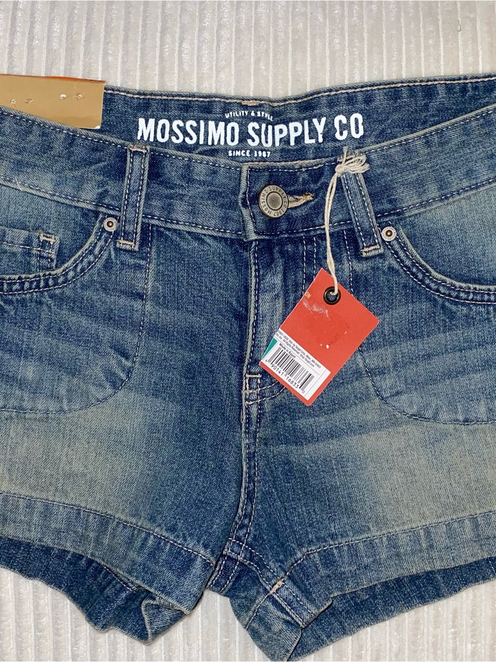 Mossimo Supply Co. Distressed Denim Shorts - Blue